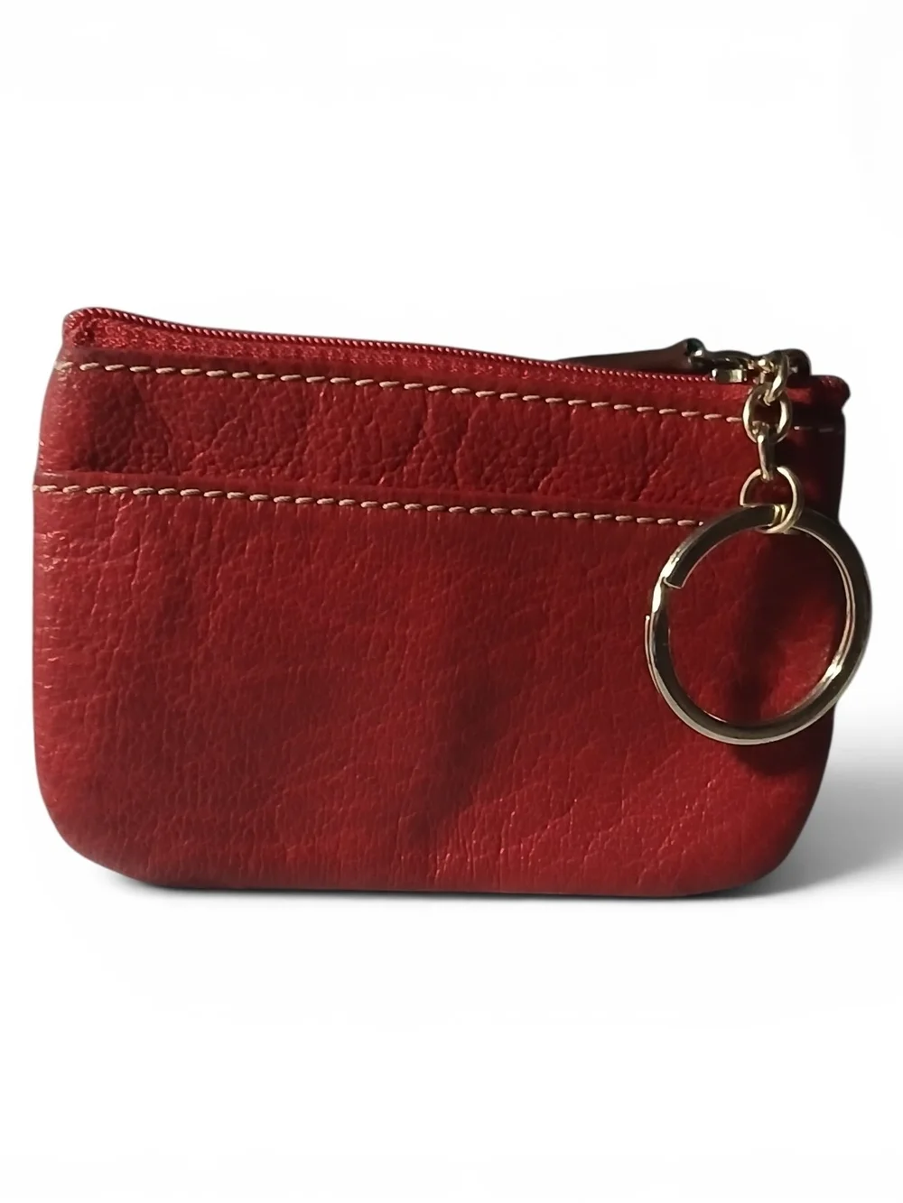 Dooney & Bourke Red Leather Key Coin Pouch
